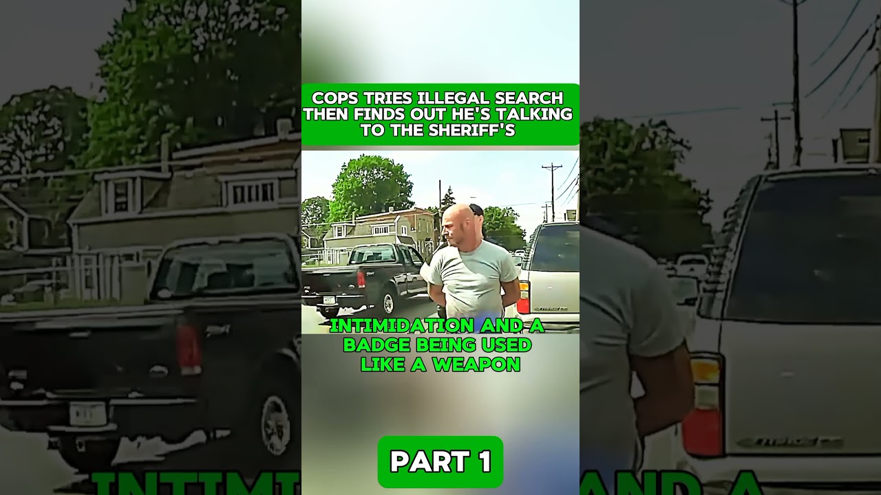 COPS TRIES ILLEGAL SEARCH THEN FINDS OUT HE'S TALKING TO THE SHERIFF'S #police