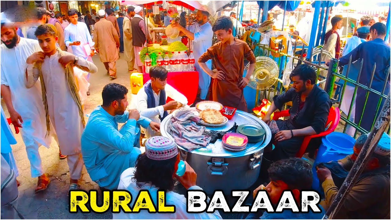 Exploring a Rural Bazaar in Afghanistan: A Cultural Marketplace Experience | 4K