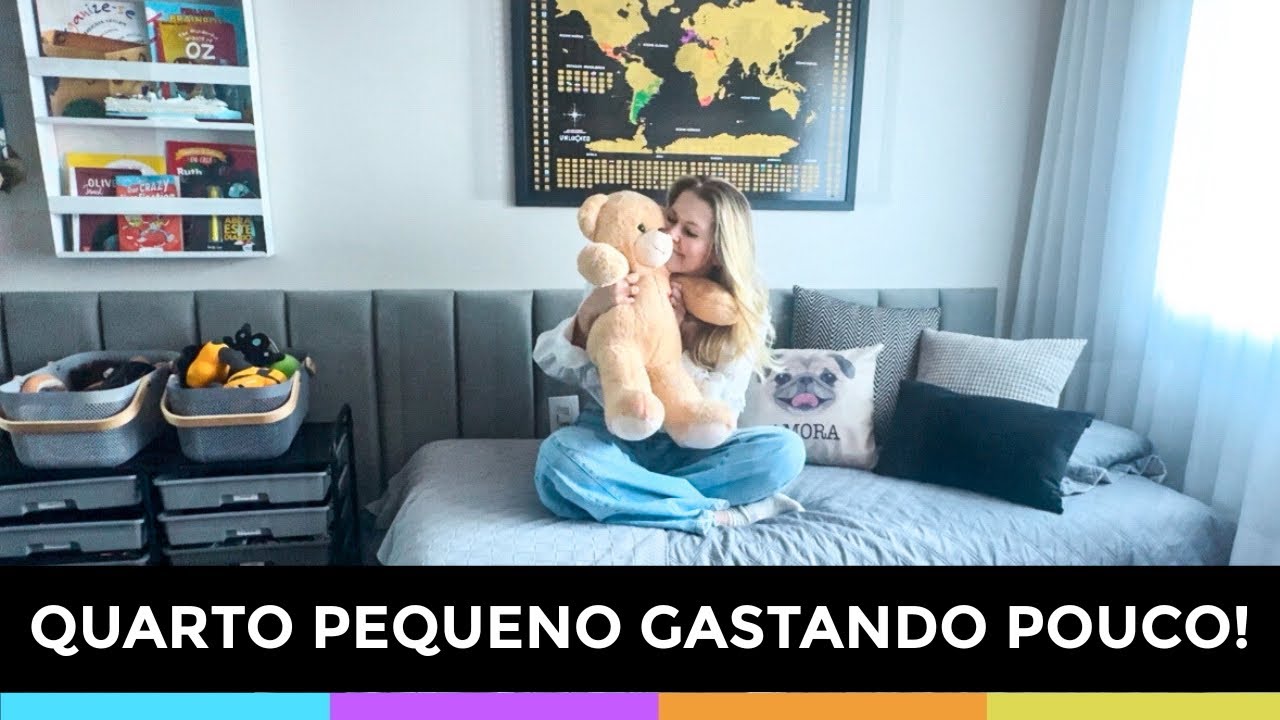 COMO ORGANIZAR E DECORAR UM QUARTO PEQUENO GASTANDO POUCO | Organize sem Frescuras