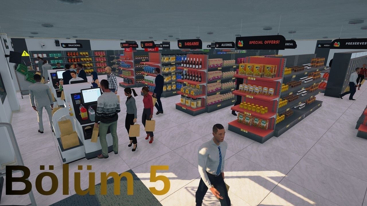 Supermarket Simulator Bölüm 5 Otomatik Kasaya Geçiş Yaptım Market Genişliyor #oyunlar #oyuncu