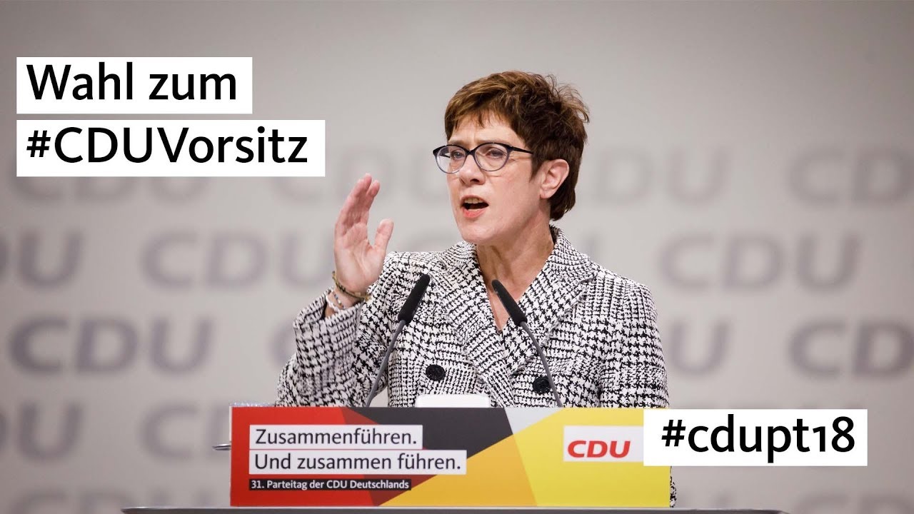 Wahl zum #CDUVorsitz: Die Rede von Annegret Kramp-Karrenbauer