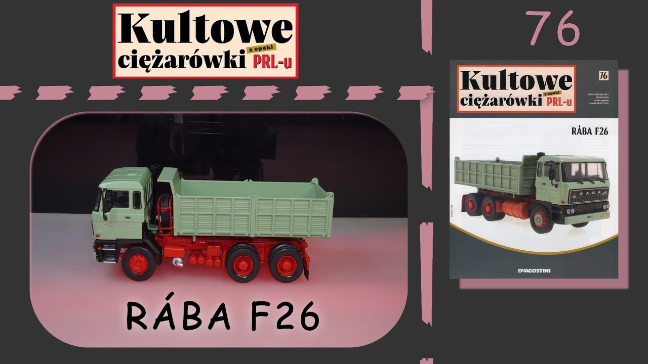 Deagostini - Kultowe Ciężarówki z epoki PRL-u - Numer 76 - Prezentacja - Rába F26 - 1980
