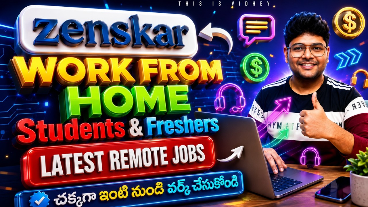 👌Work from Home | Latest jobs in Telugu | Latest Remote jobs from Zenskar | This is Vidhey