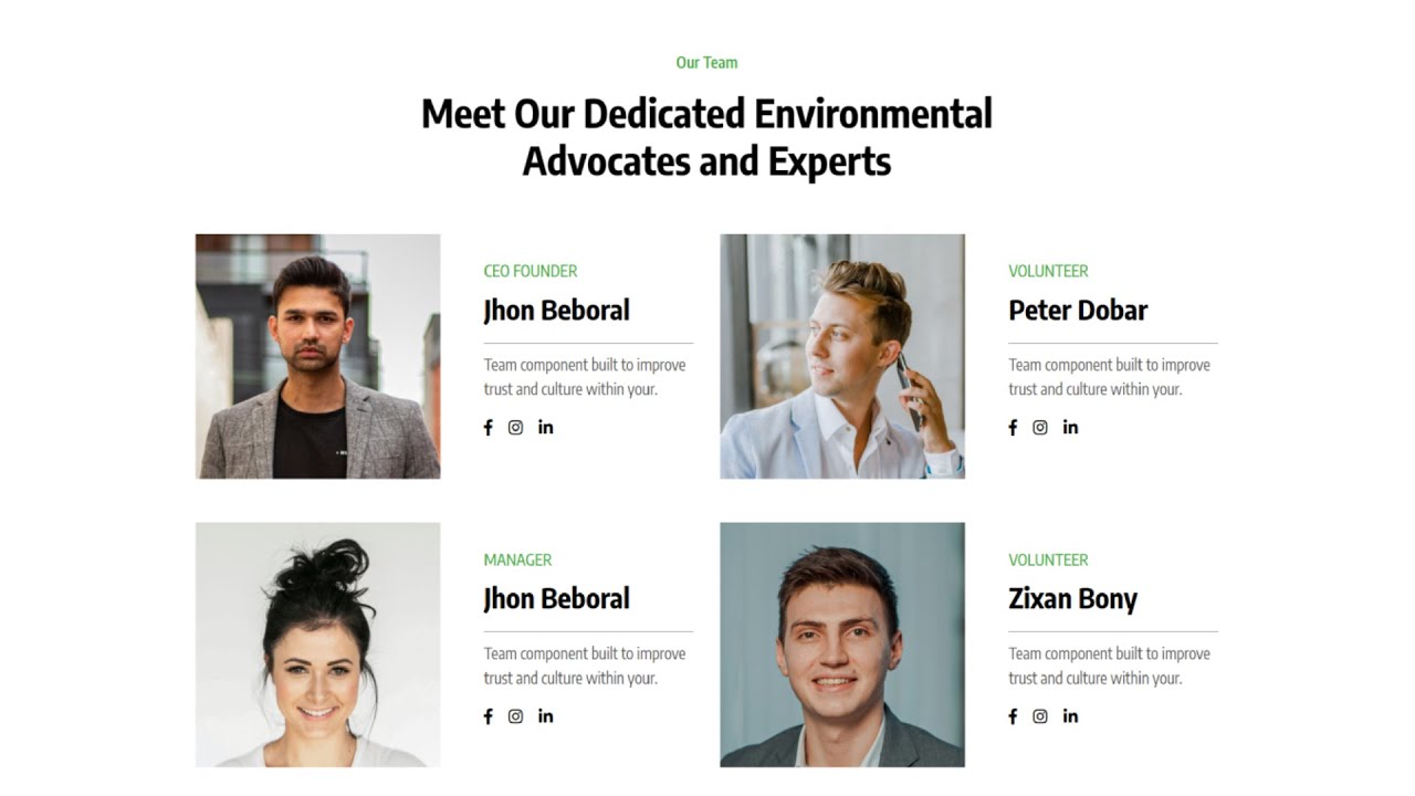 Team Details with HTML CSS Responsive | HTML CSS Team Details Responsive @raselcoder