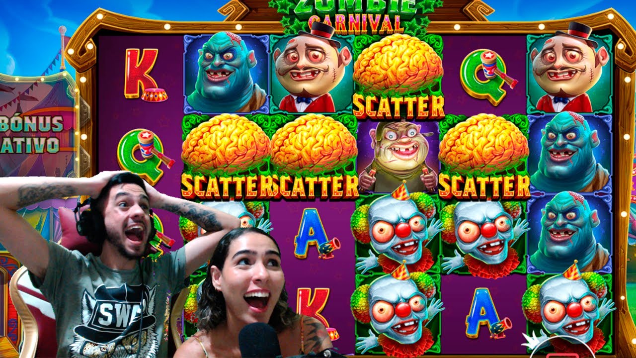 ZOMBIE CARNIVAL MANDOU 4 SCATTER E PAGOU DEMAIS NO BONUS!