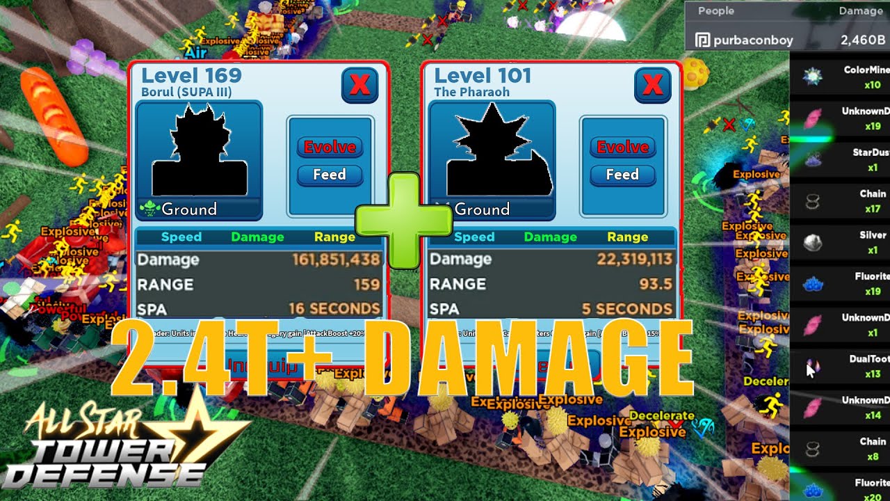 2.4T+ Damage (Best Damage Farm Combo Units?!) | Solo Gameplay (ORB Farm) | All Star Tower Defense