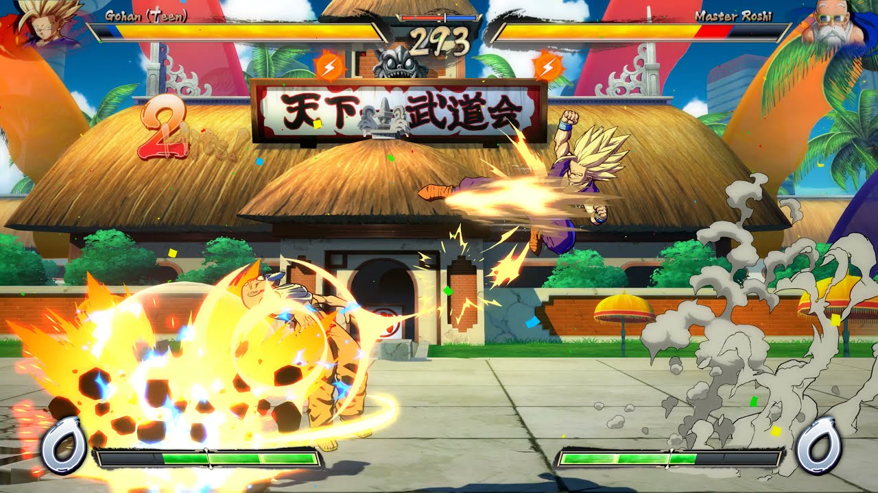 Dragon Ball FighterZ Gohan (Teen) Vs Master Roshi PC 1440P.