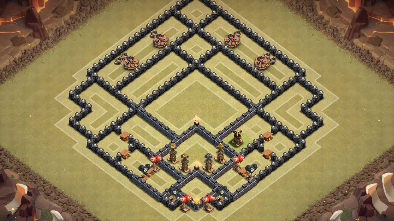 Clash of Clans - Best TH9 War Base - Speedbuild