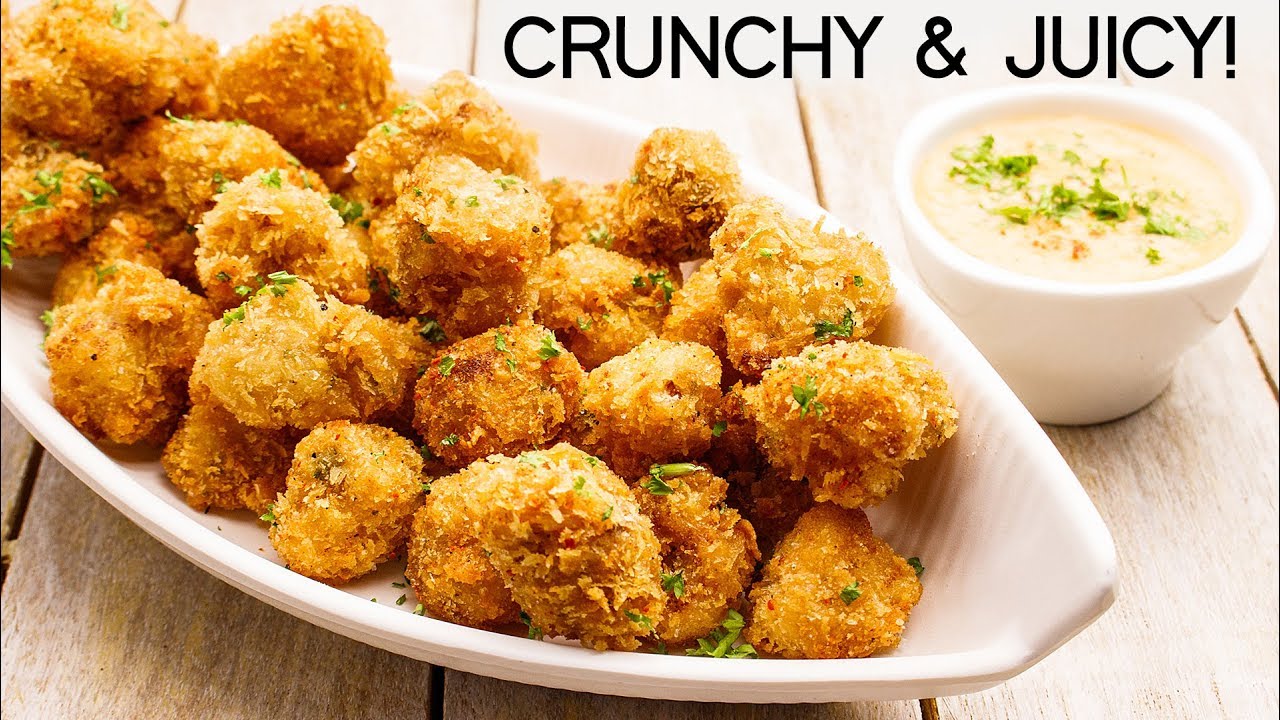 Gobi Popcorn Recipe - New Party Snack Crunchy & Juicy Cauliflower Bites - CookingShooking
