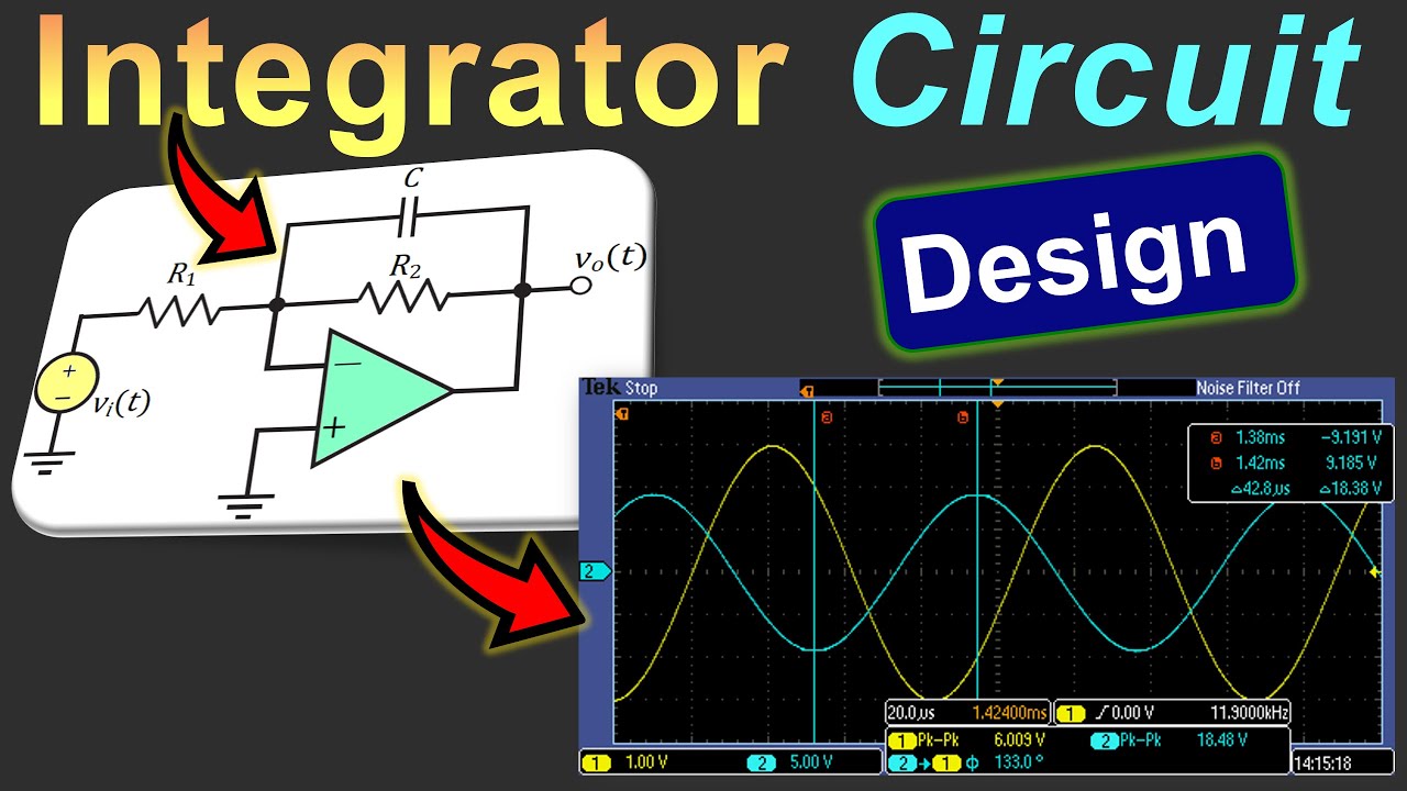 Integrator Circuit Design using Operational Amplifier 🌟 Calculations, Simulations & Measurements