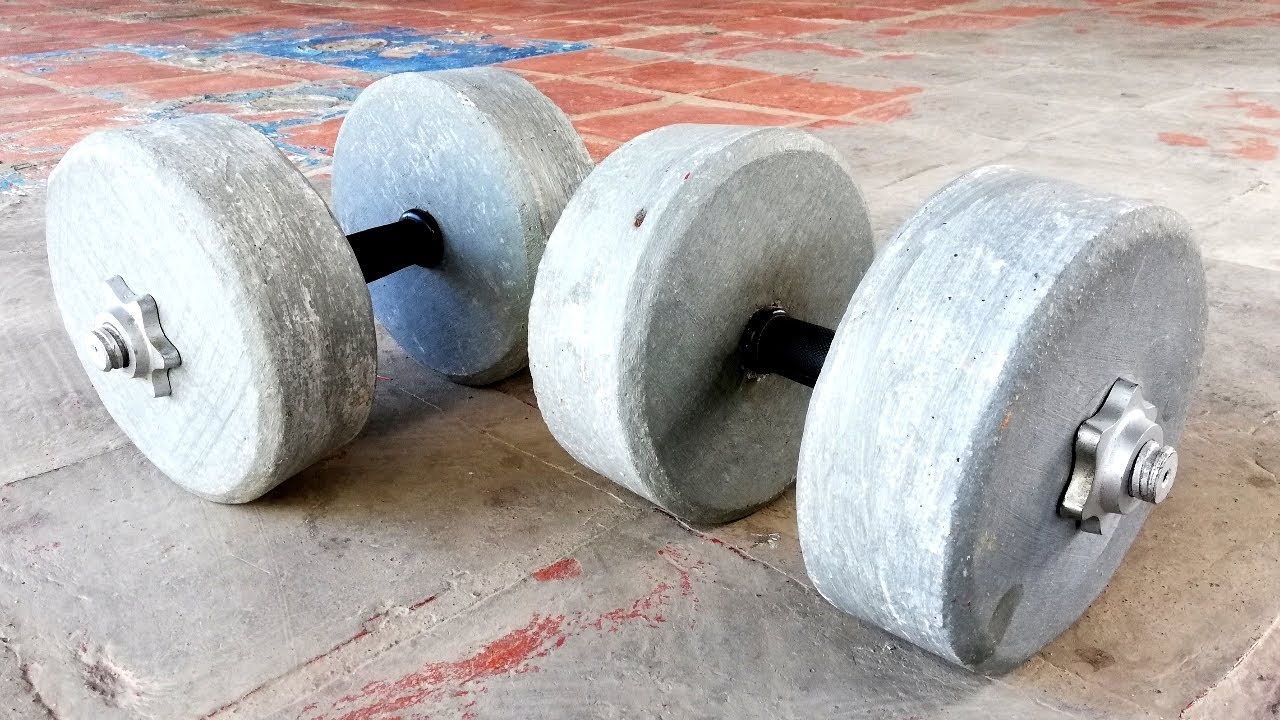 How to make cement dumbbells /weights (for gym at home)