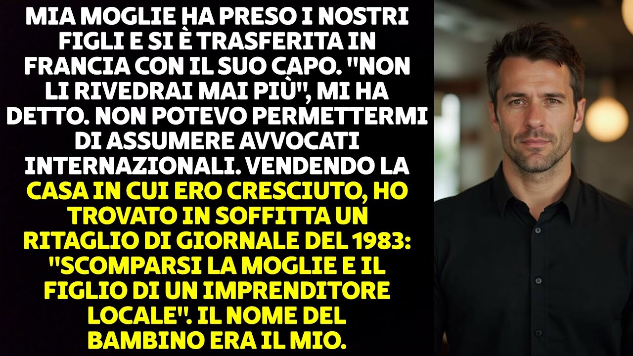 MIA MOGLIE HA PRESO I NOSTRI FIGLI E SI È TRASFERITA IN FRANCIA CON IL SUO CAPO...