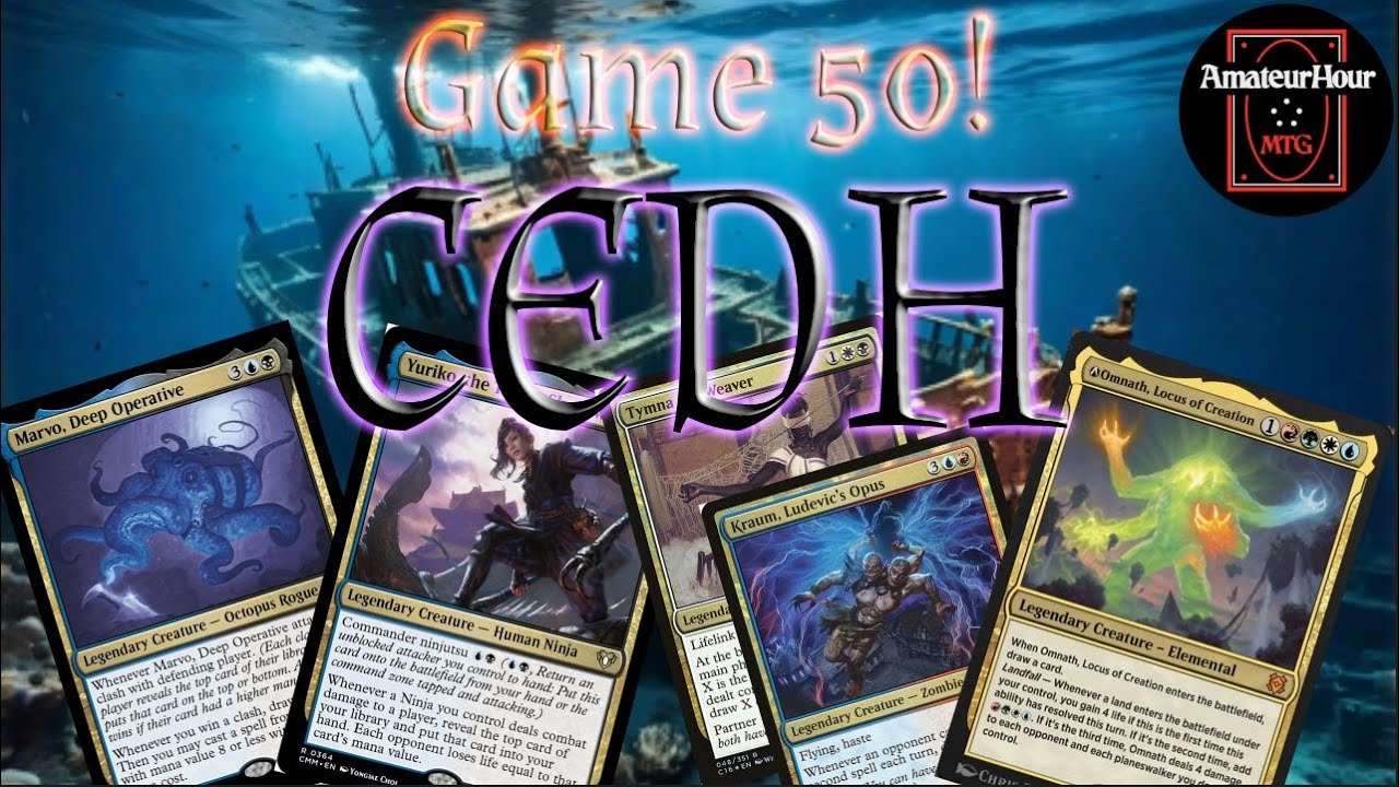 AmateurHourMTG cEDH Game #50 Marvo vs Yuriko vs Tymna|Kraum vs Omnath