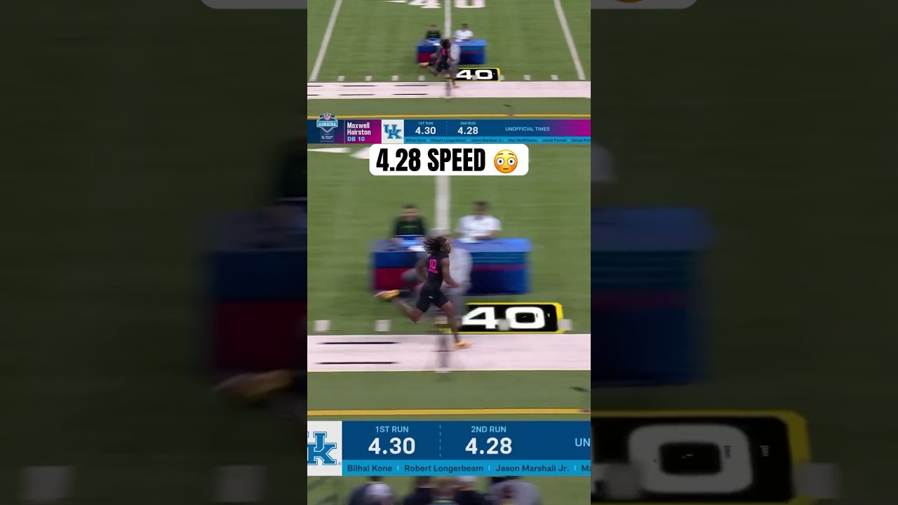 Kentucky DB Maxwell Hairston Runs BLAZING 4.28 NFL Combine!