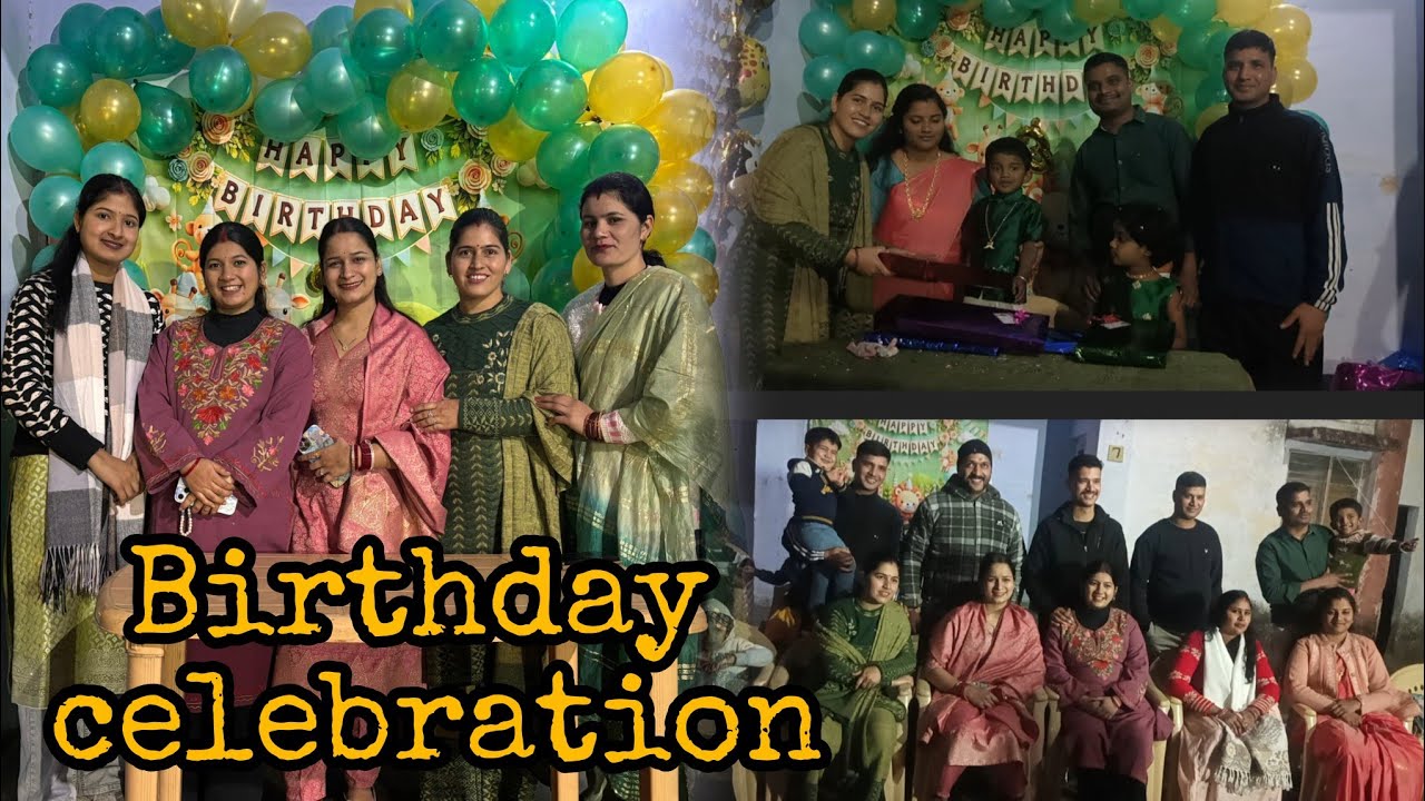 आज के बर्थडे सेलिब्रेशन में new family. Happy birthday vini 🎂