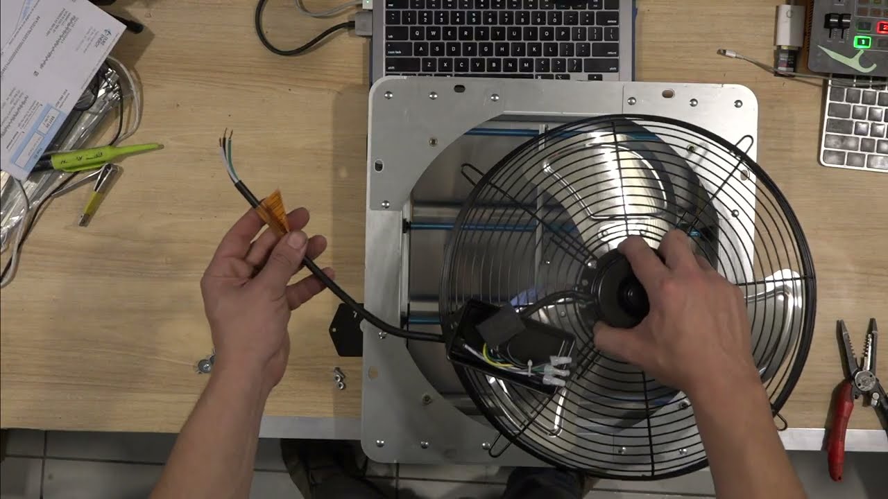 how to replace power cord in a exhaust fan