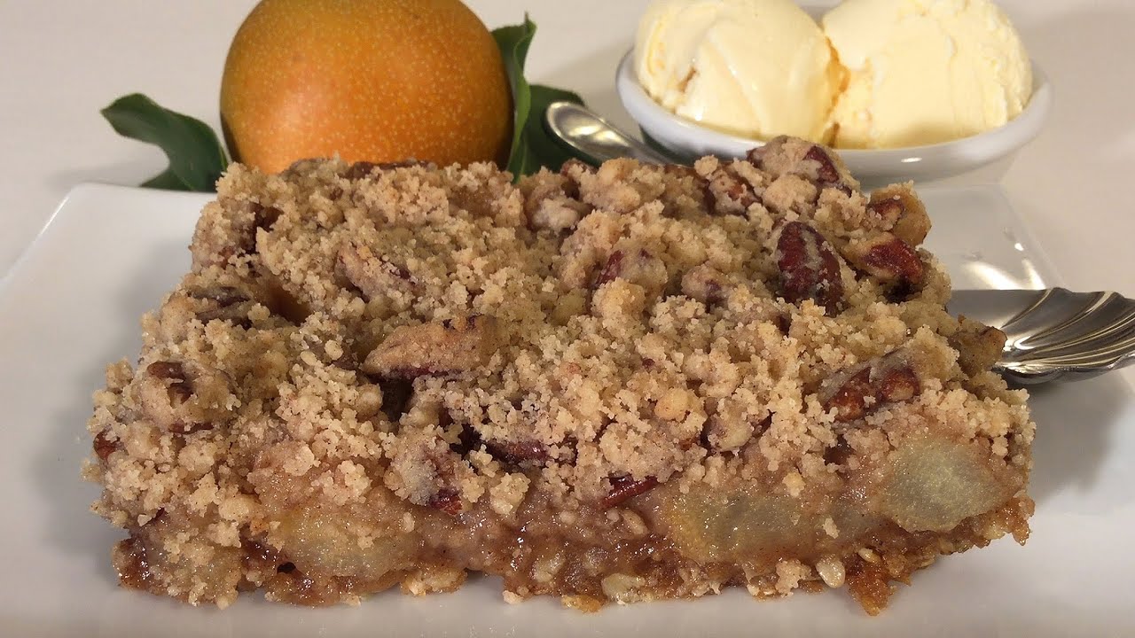 How To Make Asian Pear Crumble Dessert-Asian Food Recipes