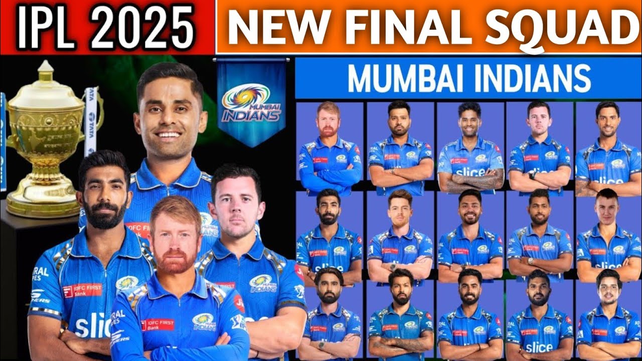 Ipl 2025 | Mumbai indians Full Squad 2025 | Mi Full Player List | MI 2025 Squad