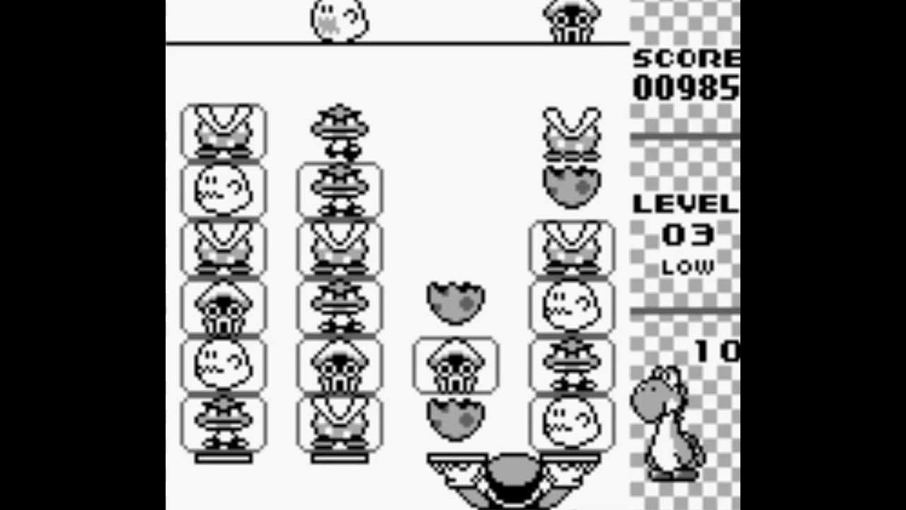 Mario & Yoshi - Nintendo Game Boy Game Play