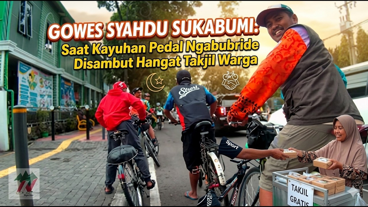FULL! Gowes Syahdu Sukabumi: Saat Kayuhan Pedal Ngabuburide Disambut Hangat Takjil Warga