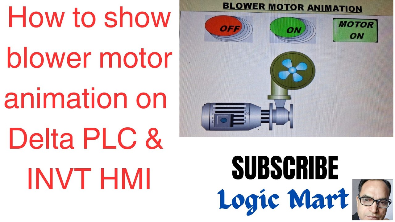 How to show Blower Motor Animation on DELTA PLC & INVT HMI