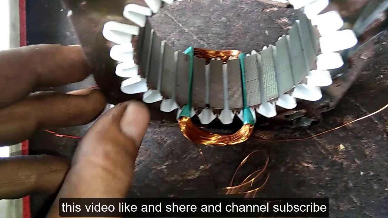 (part 2)  rewinding a motor Semi Automatic Washing Machine Wash Motor Winding repairing