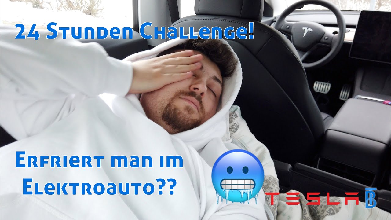 24h Challenge bei -10 Grad im Tesla Model 3! Muss man im Winter erfrieren?