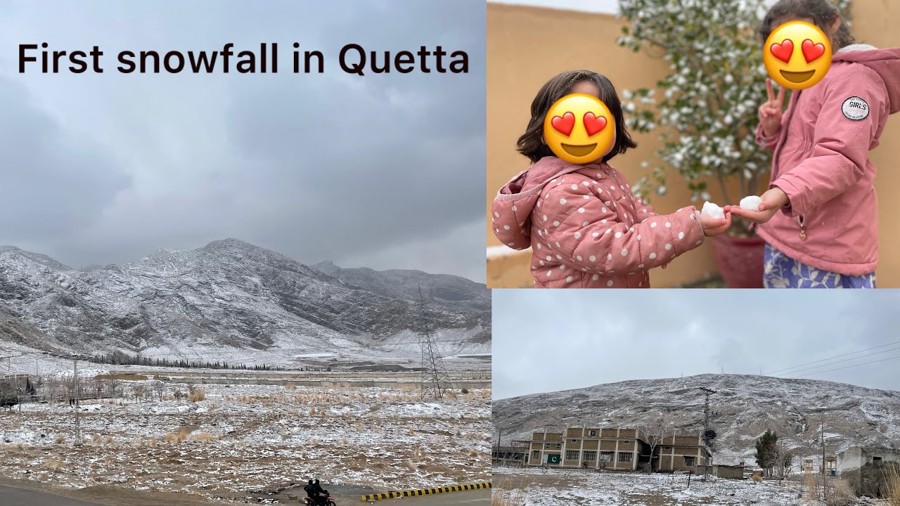 First snowfall of the year 2026 in Quetta,Pakistan || went to dam,canteen 