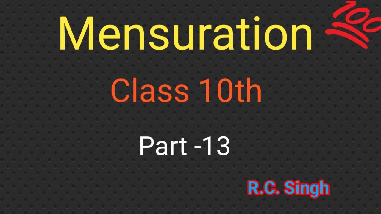 Mensuration class 10th Part-13 upboard 