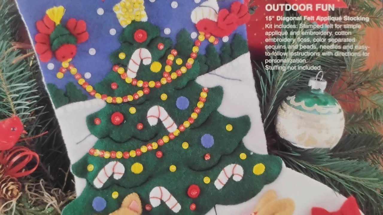 Part 1 of #handstitching my #vintage #bucilla #christmas #stocking kit #tutorial