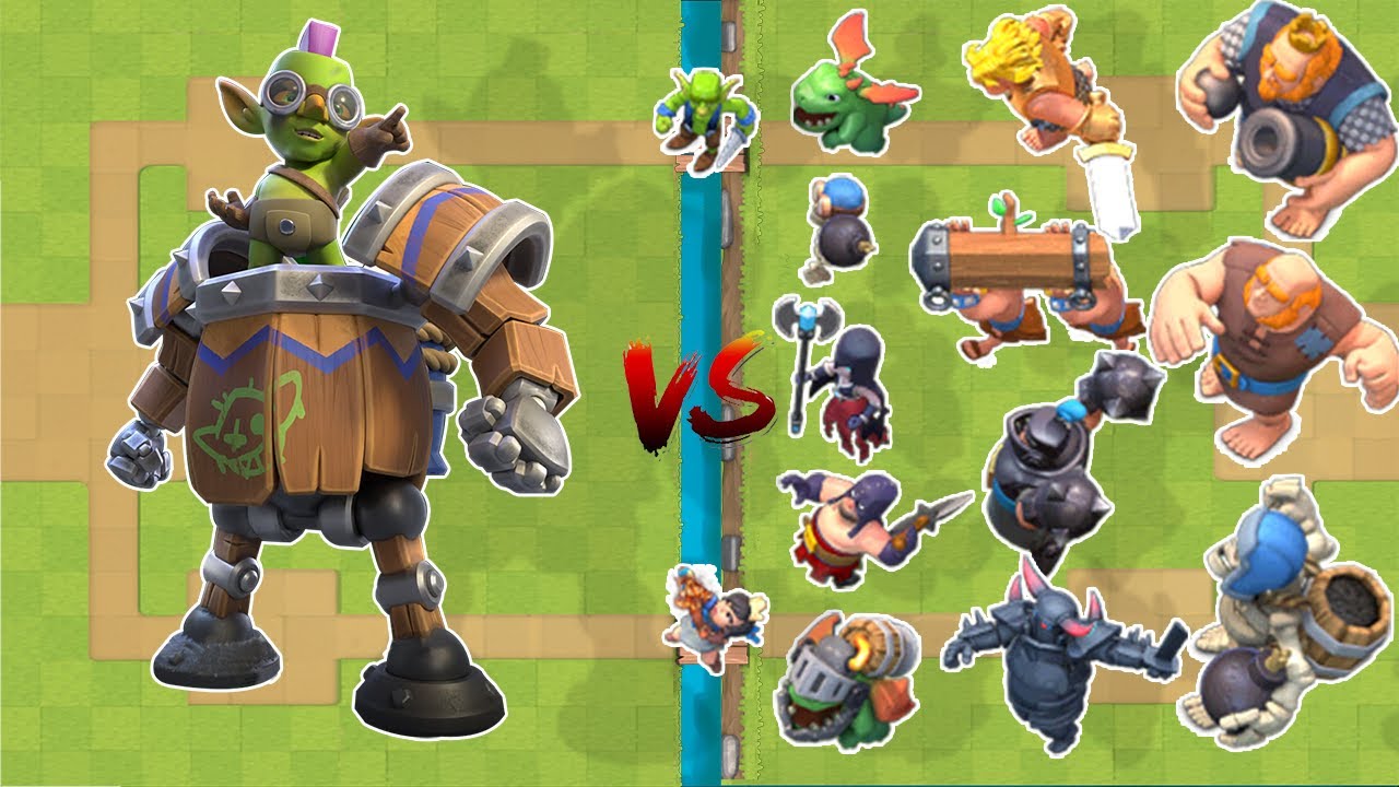Goblin Machine vs All Cards | Clash Royale - Royal OVS