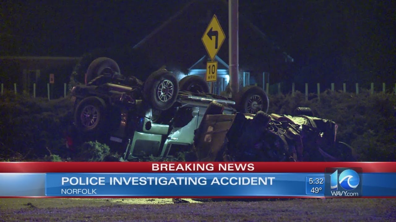 Two people hurt in Norfolk traffic accident.