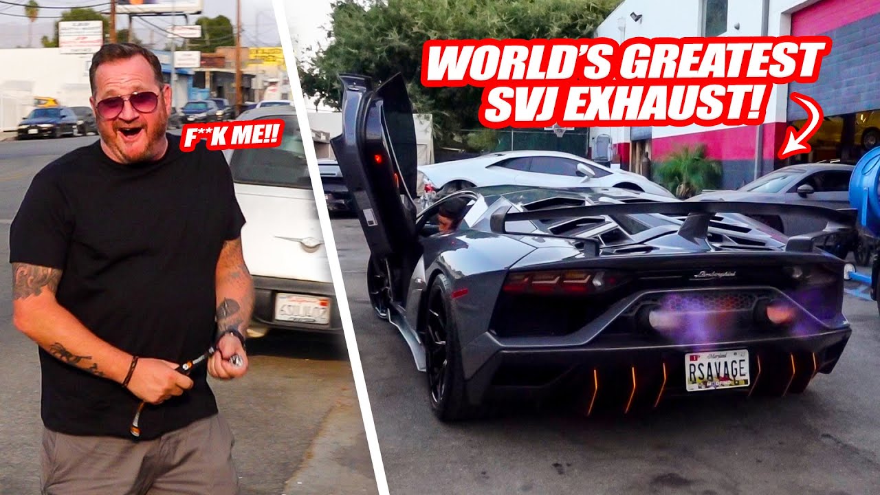 Lamborghini Aventador SVJ Рэнди получил новый безумный выхлоп и джинтани! *Лучший вентилятор выхл...
