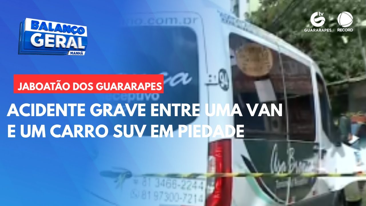 Acidente grave entre uma Van e um carro Suv em Piedade