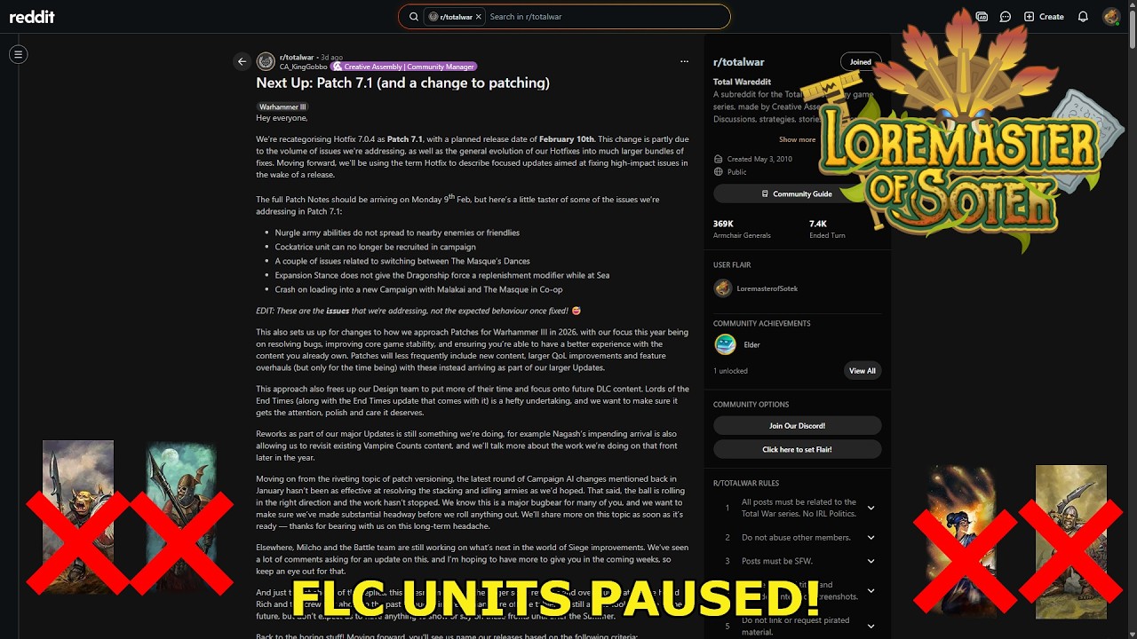 Patches Not Coming With New Units For A Bit. Good or Bad?
