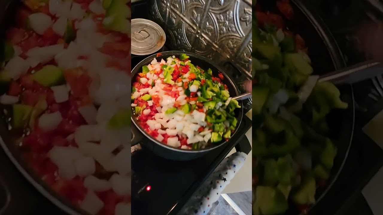 Making a case of garden fresh salsa!