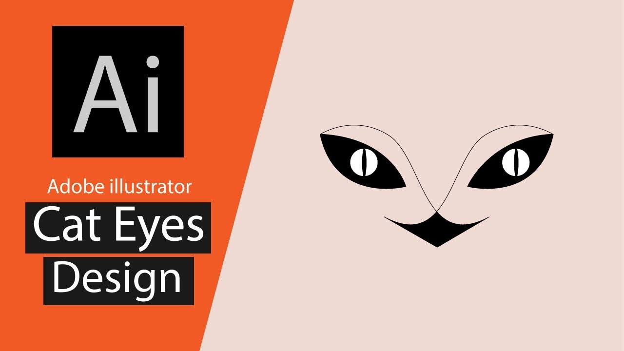 how to make Cat eyes logo Design | adobe illustrator
