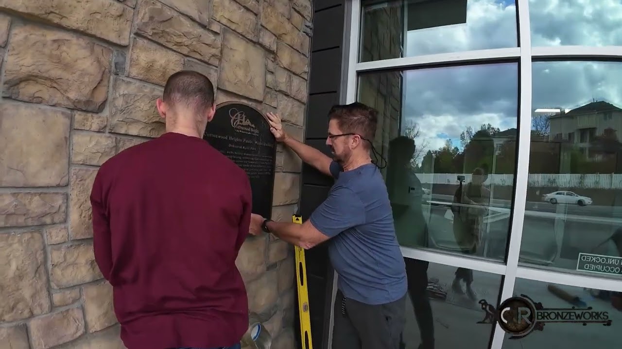 CR Bronzeworks Cottonwood Heights Plaque Install