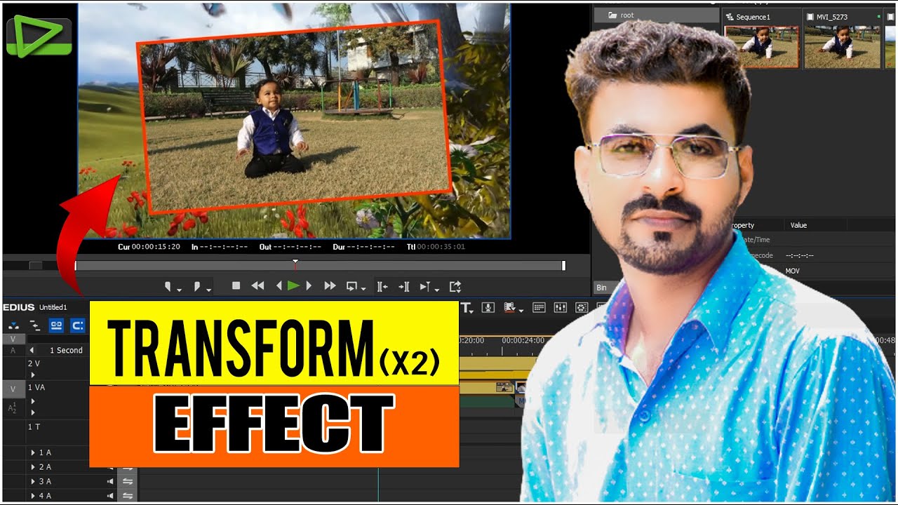 How TO Use Transform(x2) Effect In Edius 8/9/X || Edius Me Layout Effect Kaise Lagaye || #ediuspro