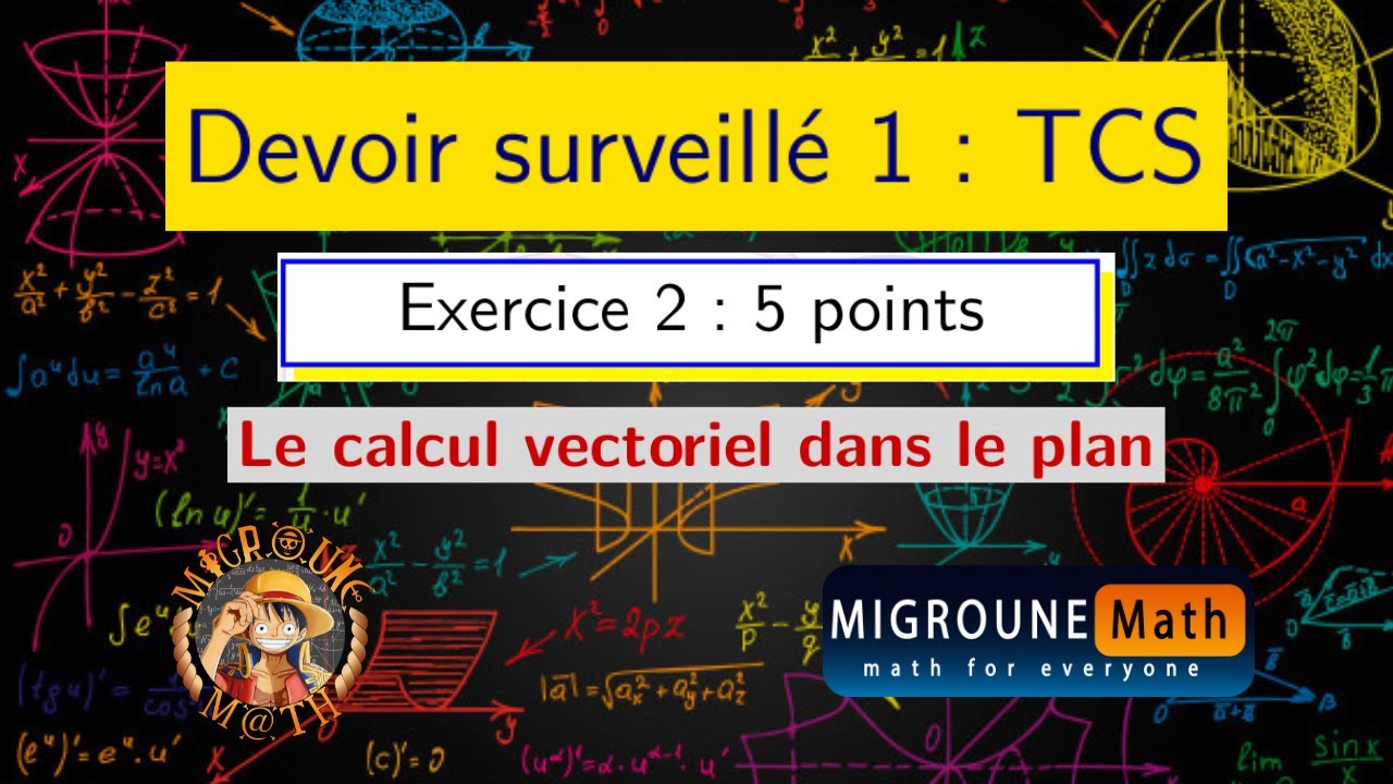 Le calcul vectoriel dans le plan — Exercice — Devoir de maths  — TCS