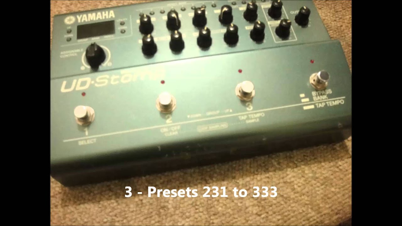 Yamaha UD Stomp delay demo - going through all the presets