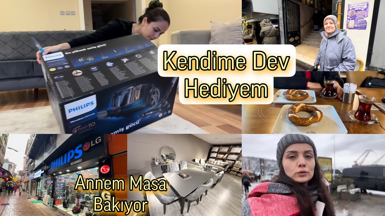8.800 TL’YE PHİLİPS MARATHON ULTİMATE SÜPÜRGE ALDIM😇ANNEM YEMEK MASASI BEĞENDİ👍ÇAYCI BAKTIM😉Vlog