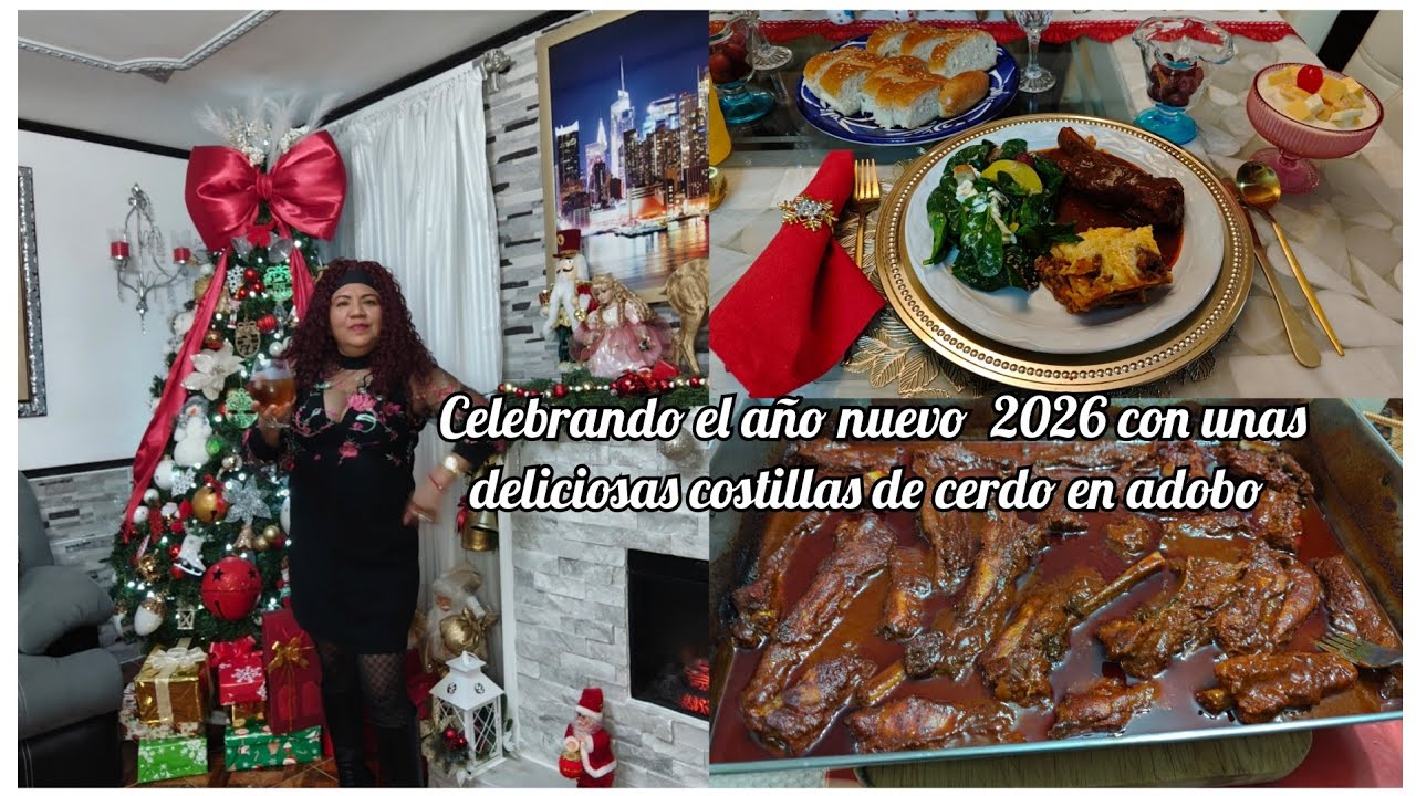Celebrando el año nuevo  2026 con unas deliciosas costillas de cerdo en adobo 