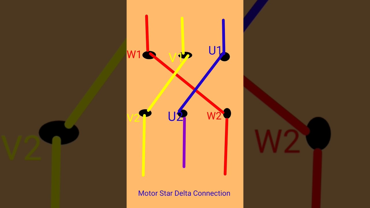 Star Delta connection for motor #electrical #wiring #diagram #youtubeshorts #shortfeed #shorts