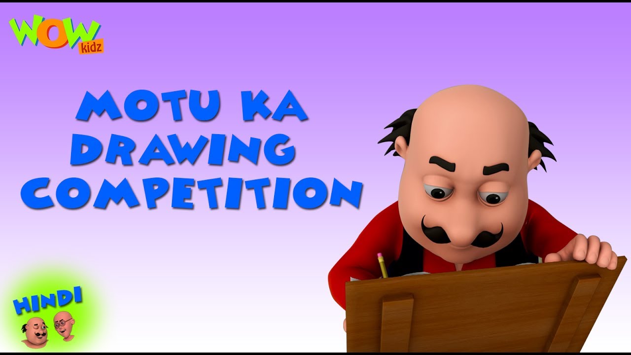 Motu Patlu Cartoons In Hindi |  Animated cartoon | Drawing Competition | Wow Kidz