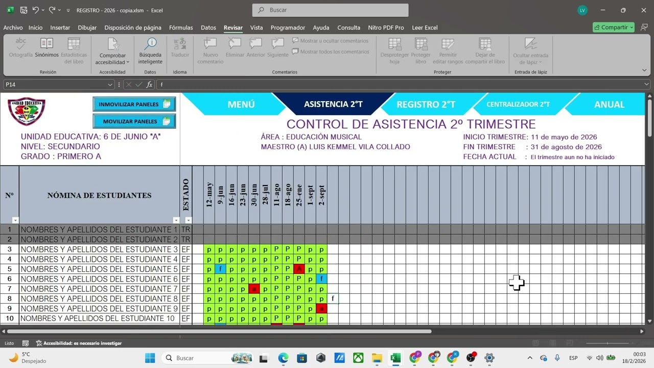 008 Control de asistencia