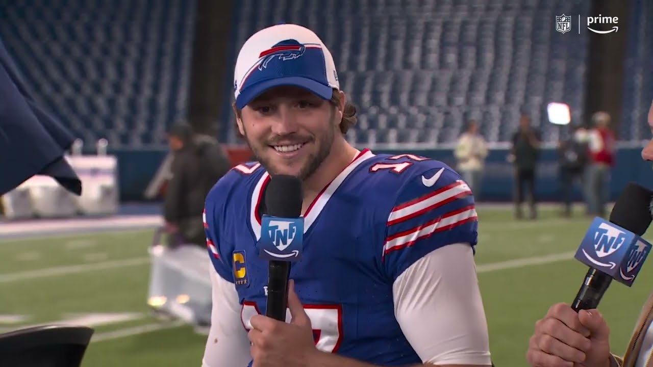 Josh Allen and Ryan Fitzpatrick Have Bromance on Thursday Night Football