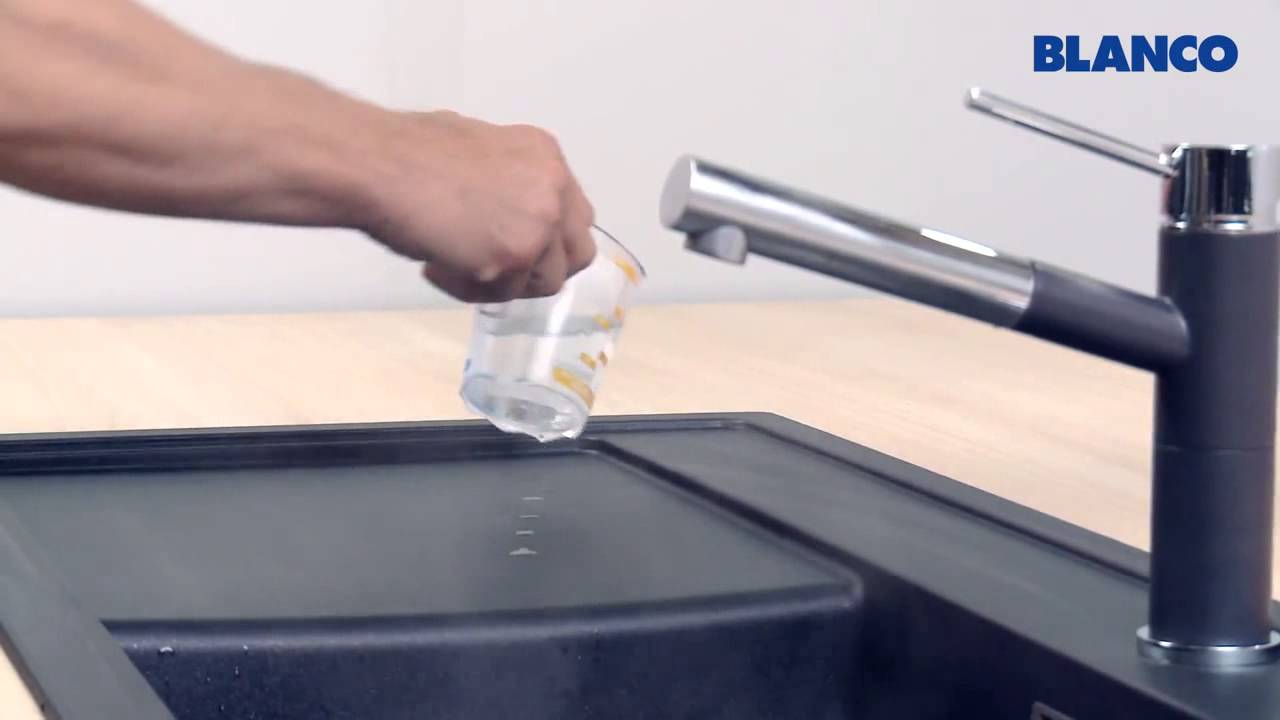 Reinigung und Pflege einer BLANCO Spüle aus SILGRANIT PuraDur