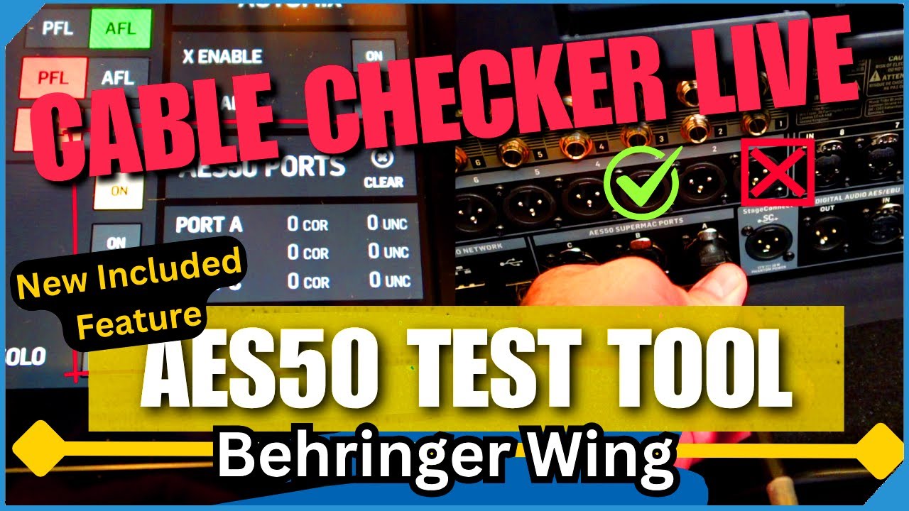 Behringer Wing Now Has a Built-In AES50 Cable Tester! Let's Check It Out! Wing | Compact | Wing Rack