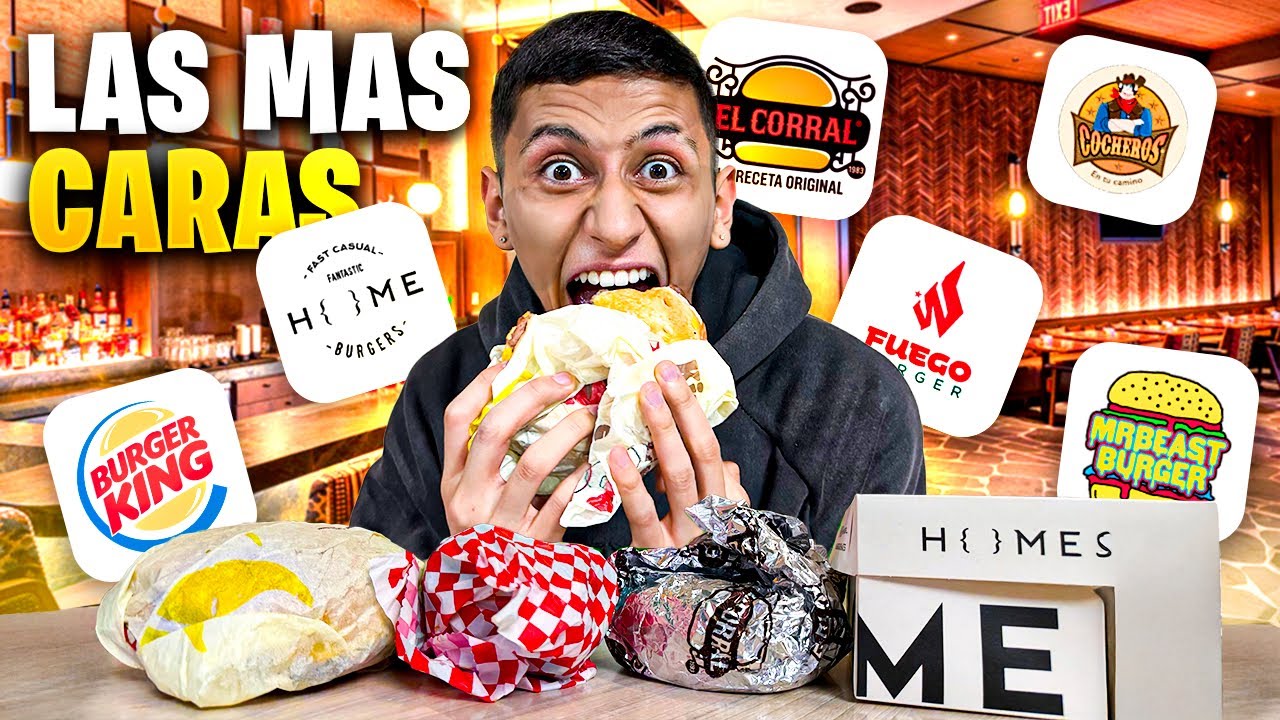 COMPRÉ LAS HAMBURGUESAS MÁS CARAS🍔💸/CÚAL ES LA MEJOR?